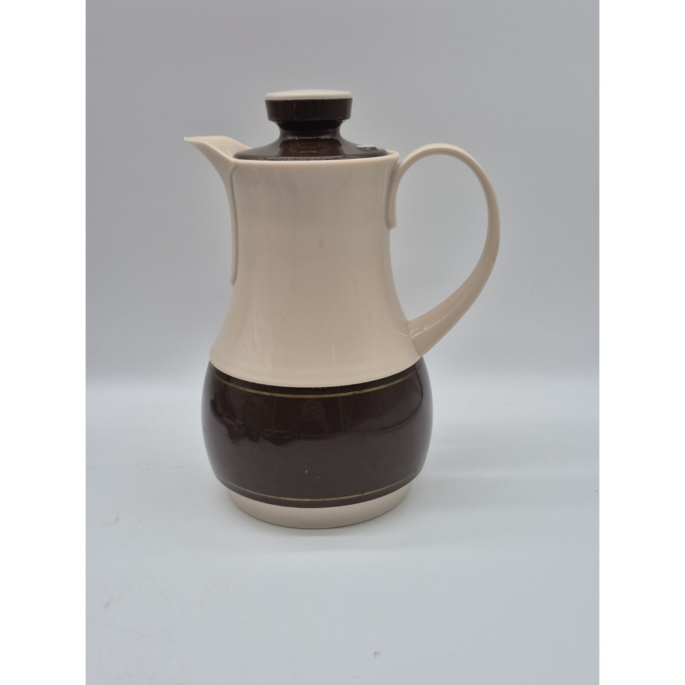 Vintage beige brown thermos West Germany insulated 570 coffee carafe tea warmer